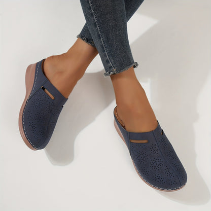 Levoire | Pantoufle Femme Avec Semelles De Massage Bleu