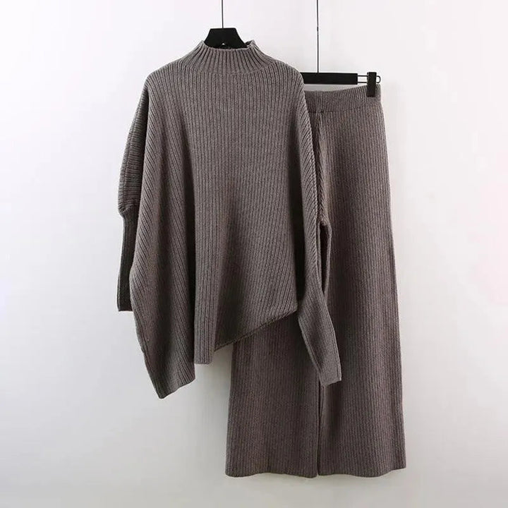Levoire | Robe femme avec des pantalons larges coupés, taille haute tricot
