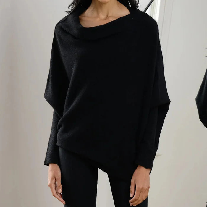 Levoire pull drapé Noir Une taille