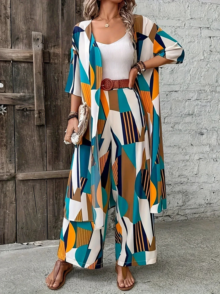 Levoire | Ensemble Chic Grande Taille Avec Imprimé Géométrique