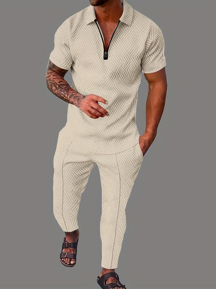 Levoire | Ensemble De Loisirs 2 Pièces Homme Avec Haut Et Pantalon Beige