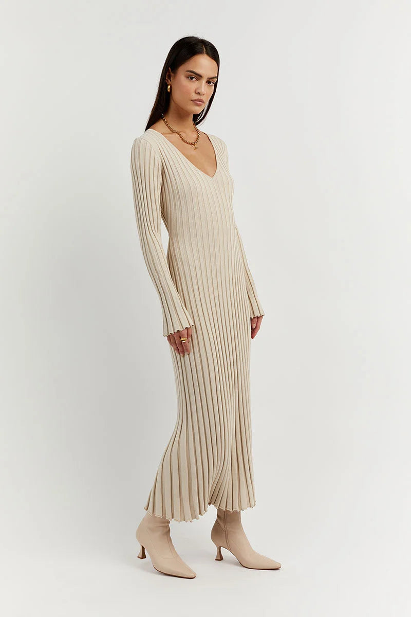 Levoire | Robe Midi À Manches Longues