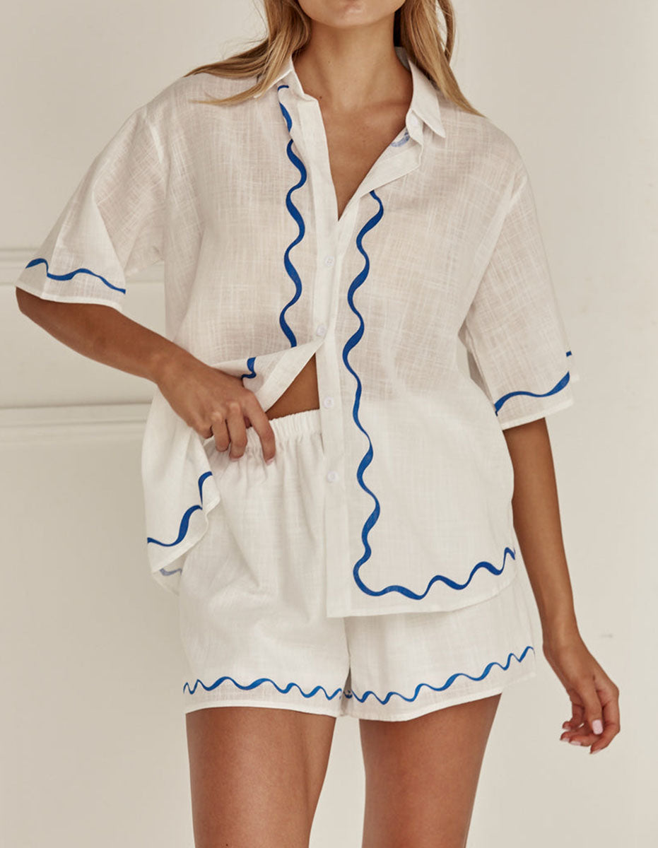 Levoire | Ensemble Co Ord Avec Imprimé Blanc