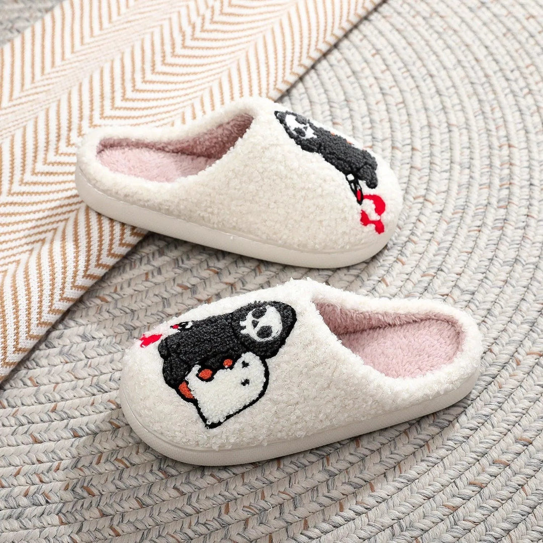 Levoire | Chaussures en coton avec broderie de tête de diable d'Halloween