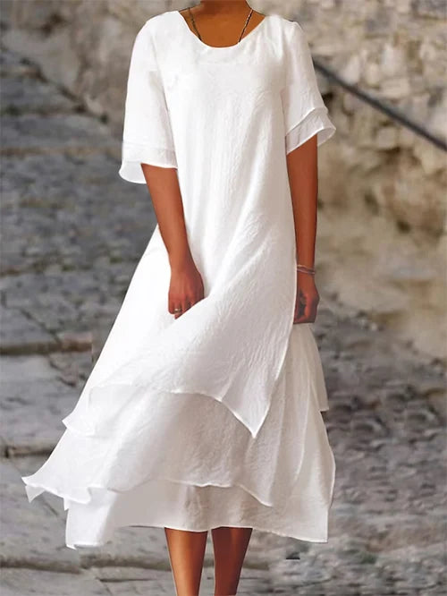 Levoire | Une Robe En Lin Blanc