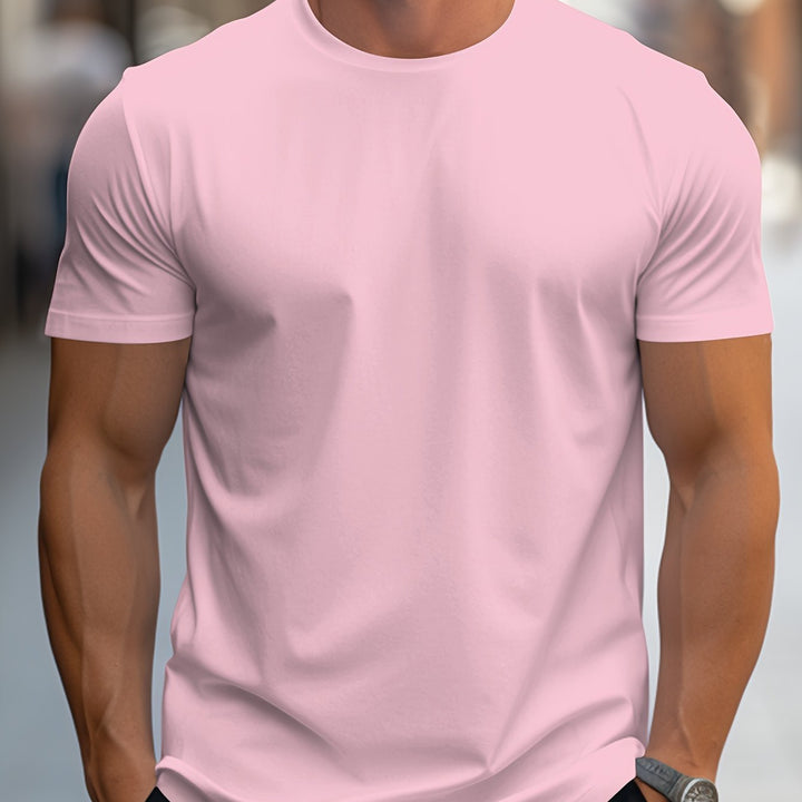 Levoire | T-Shirt Unicolore Pour Hommes Col Rond