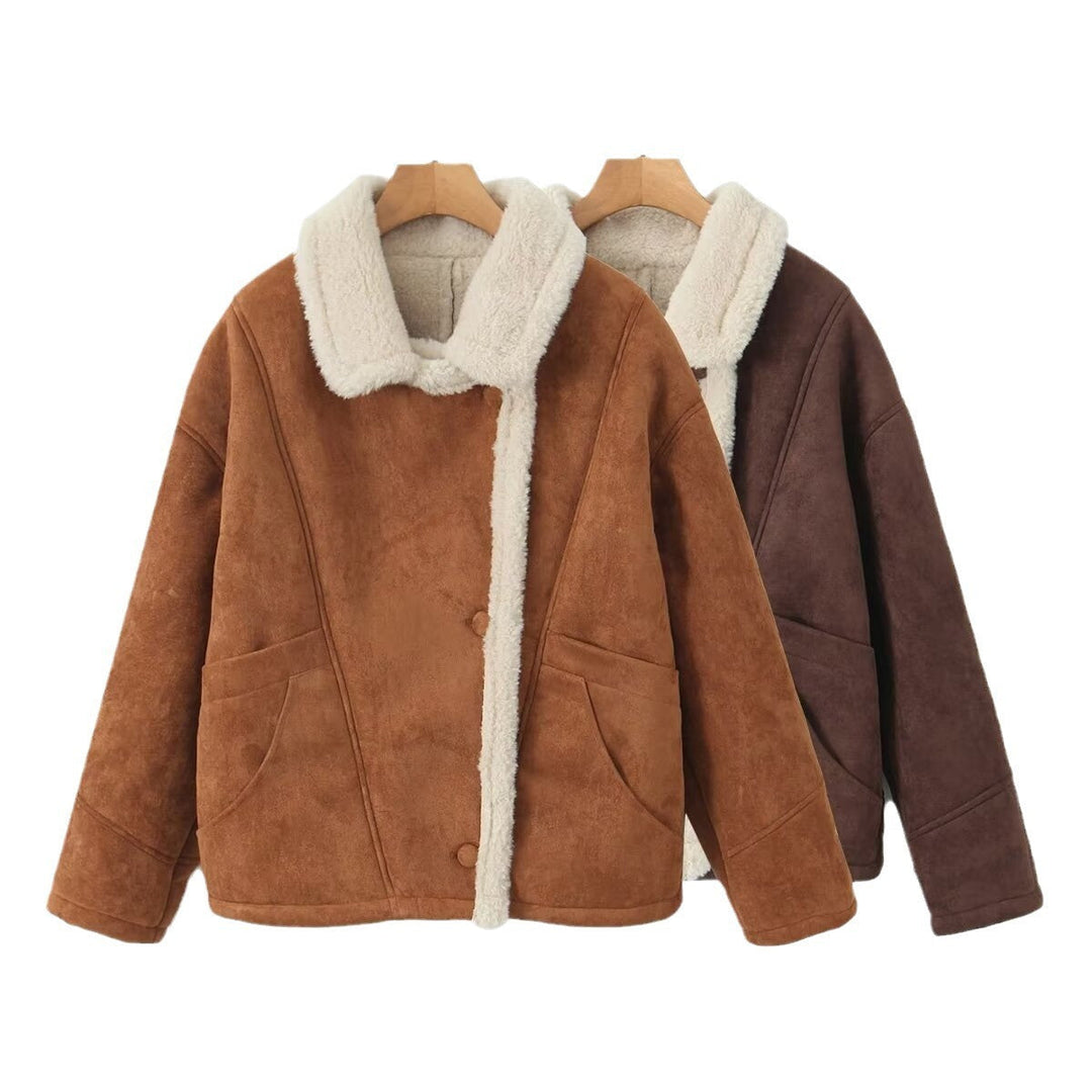Levoire | Grand Manteau En Laine Rouges Pour Femmes En Laine De Mouton