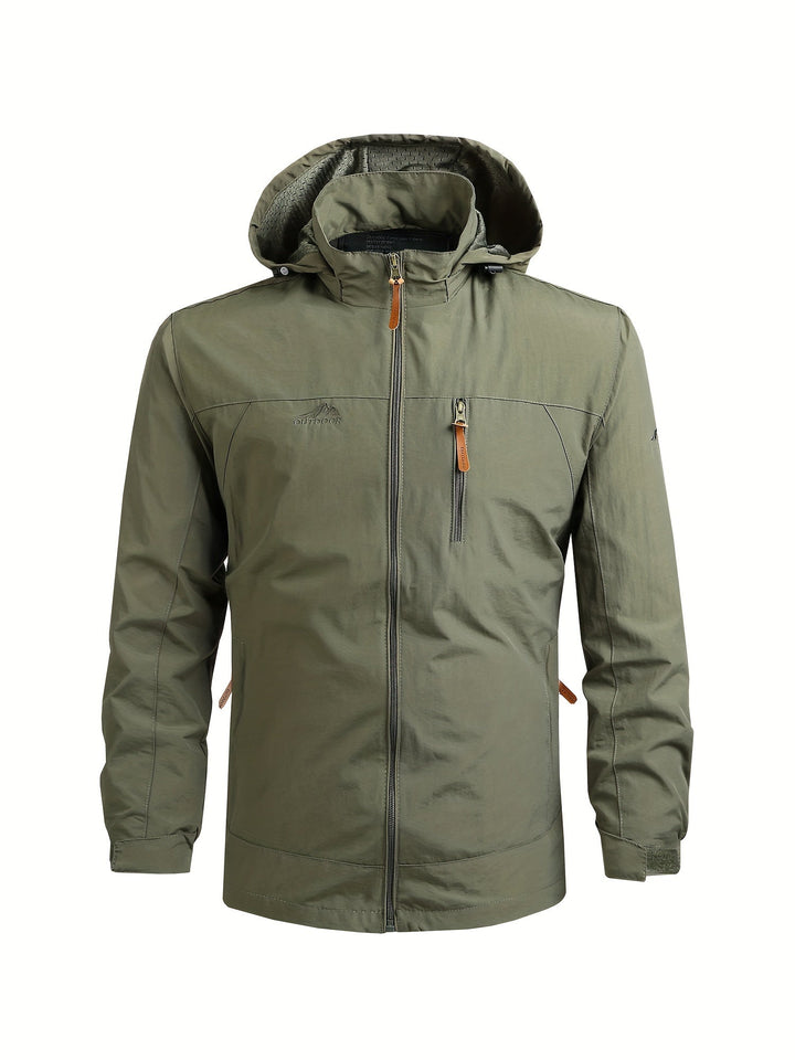 Levoire | Veste De Pluie Pour Hommes Avec Capuche Amovible Olive vert 1