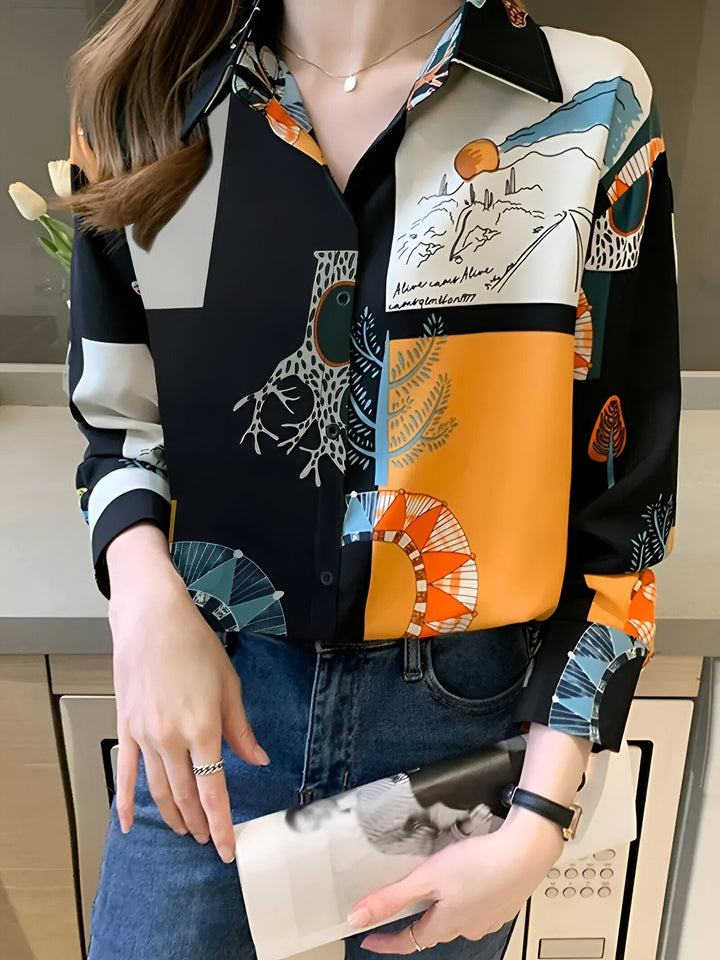 Levoire | Chemise De Récolte De Vin Avec Impression Naturelle