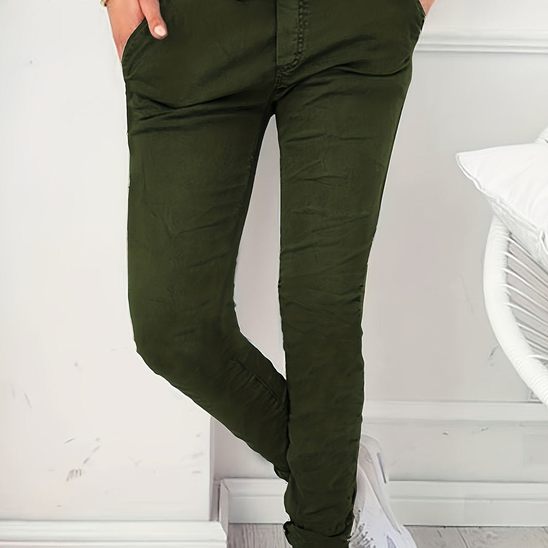 Levoire | Rennot Couleur Pantalons Avec Poches Olive vert 1