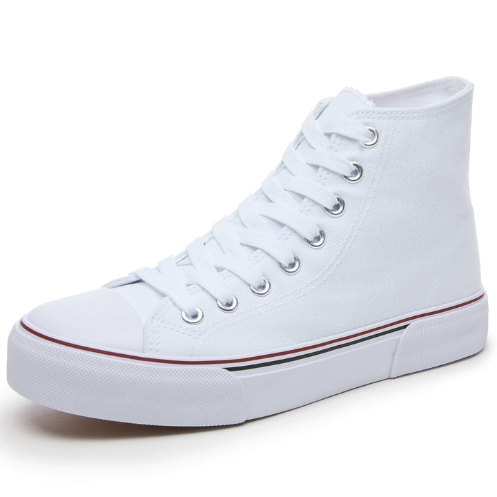 Levoire | Chaussures En Toile À Lacets Élevées Blanc