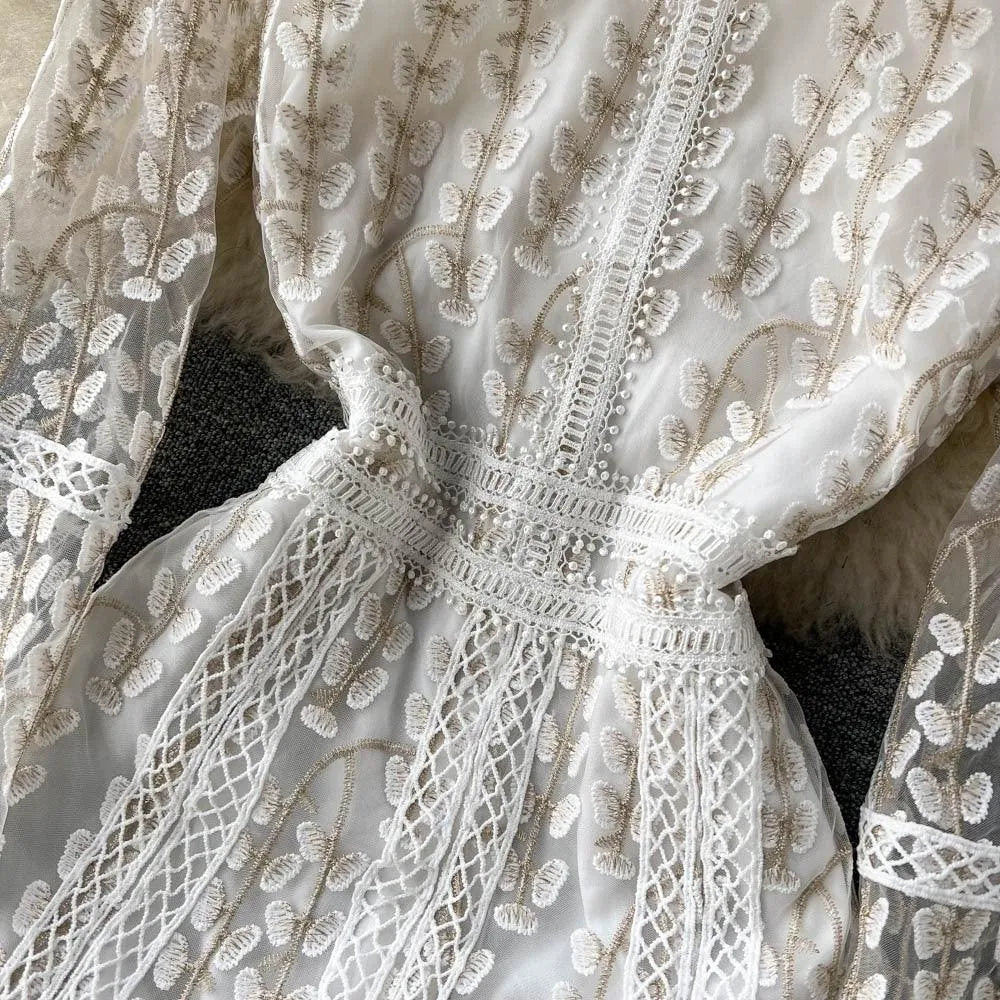 Levoire | Robe patchwork légère à points de maille