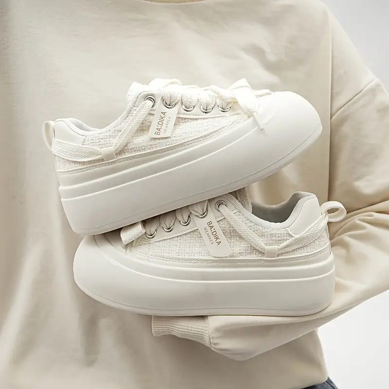 Levoire | Basse Sneakers En Tweed Blanc