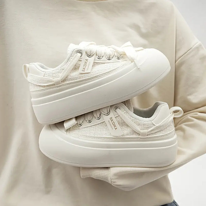 Levoire | Basse Sneakers En Tweed Blanc