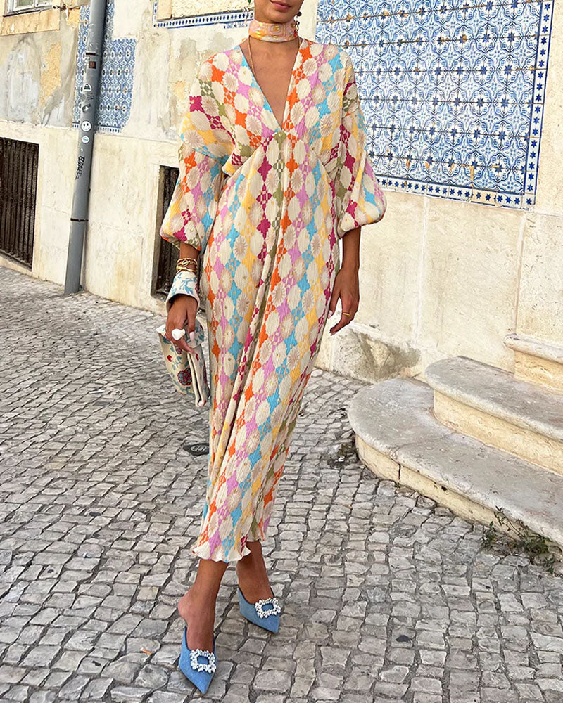 Levoire | Robe élégante avec manches ballon Batik