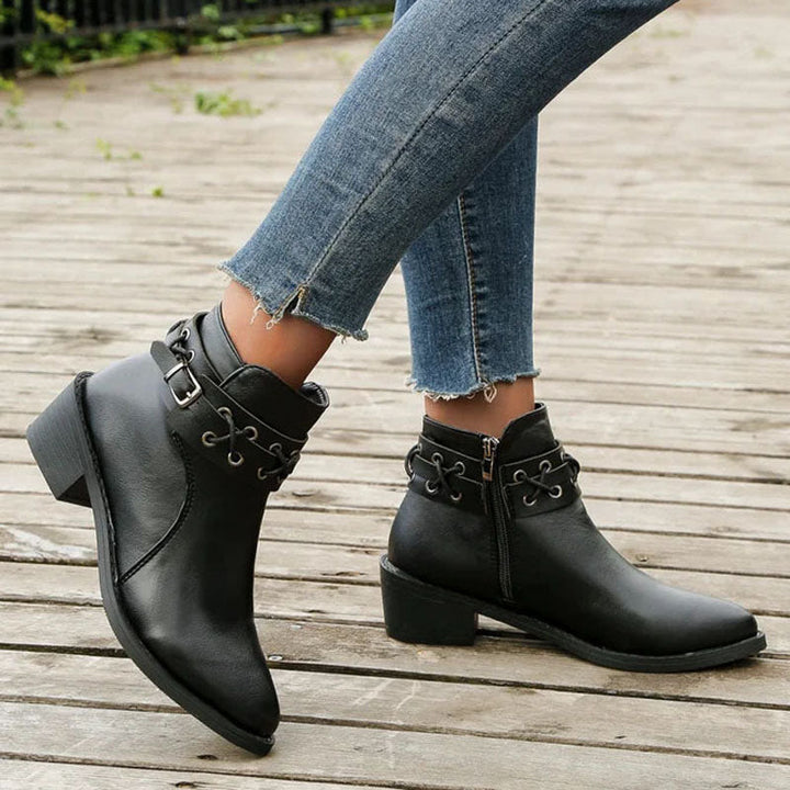 Levoire | Bottes De Vin À Tige Basse À Bout Rond Pour Femmes
