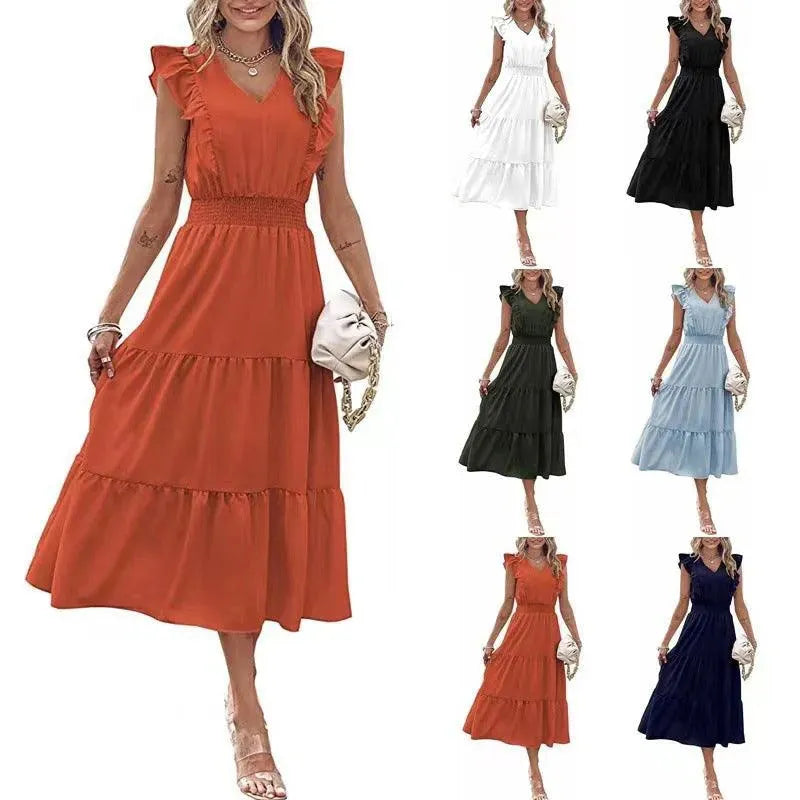 Levoire | Nouvelle robe à volants sans manches en V