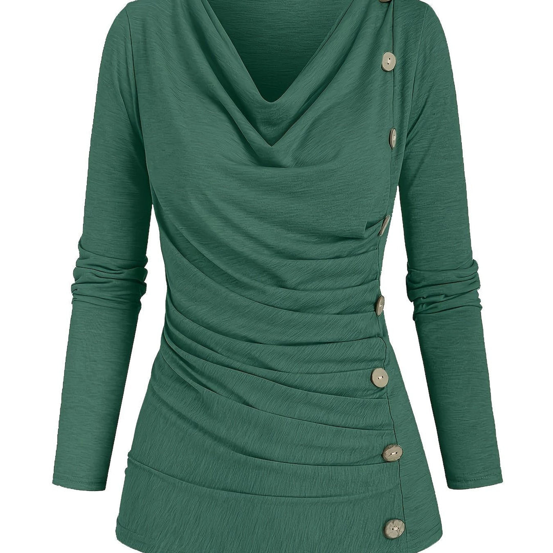 Levoire | Top Tricot Uni Avec Col Et Satin Légumes