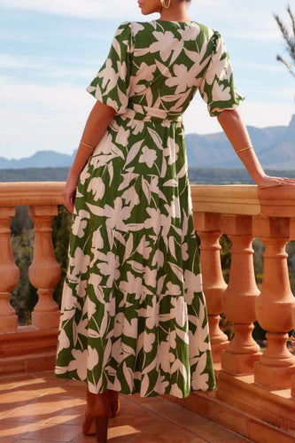 Levoire | Robe À Manches 3/4 À Encolure Croisée