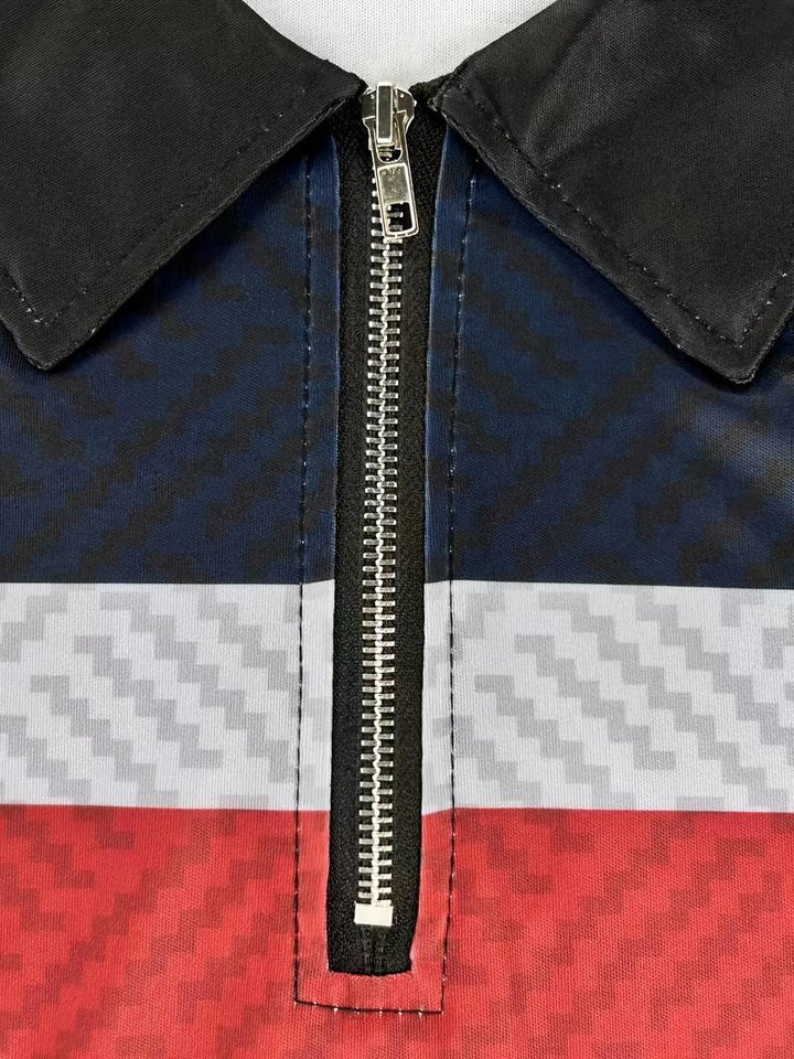 Levoire | Chemise À Fermeture Éclair Rétro En Bloc De Couleurs