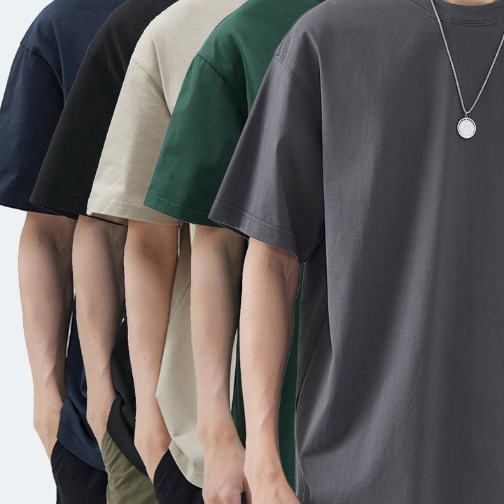 Levoire | 5 Pack Décontractées Coton Pour Hommes T-Shirts
