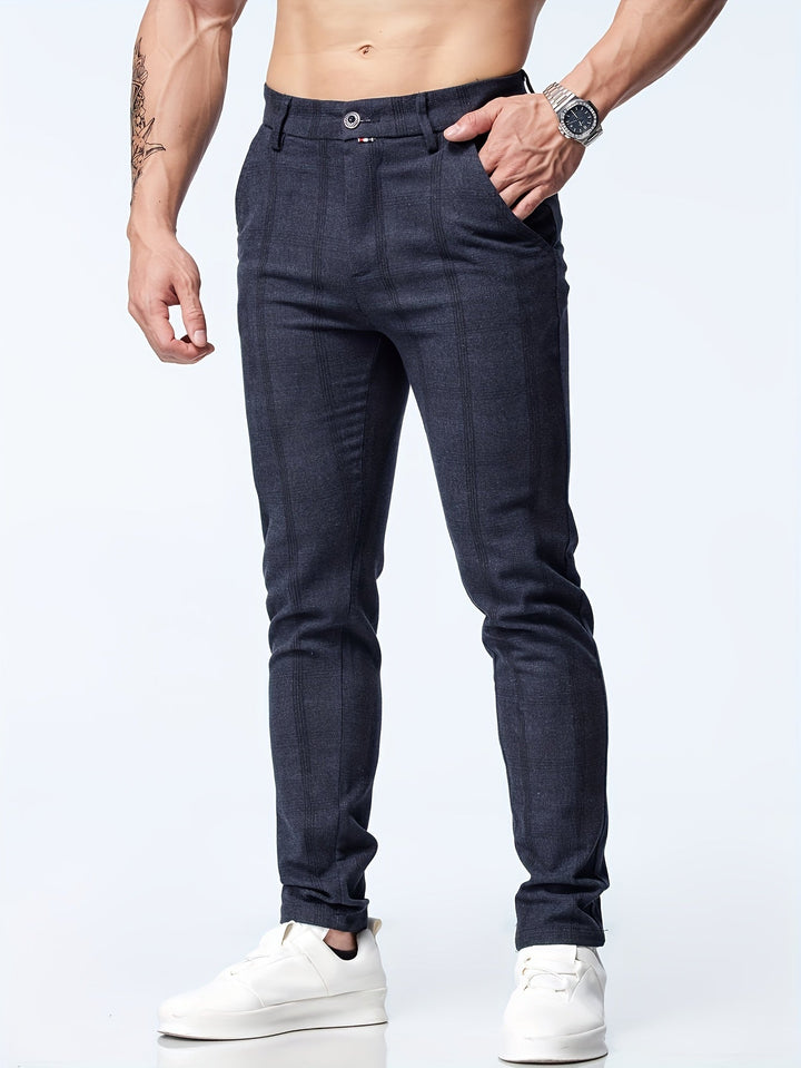 Levoire | Pantalons Décontractés Slim Fit À Motifs Pour Hommes