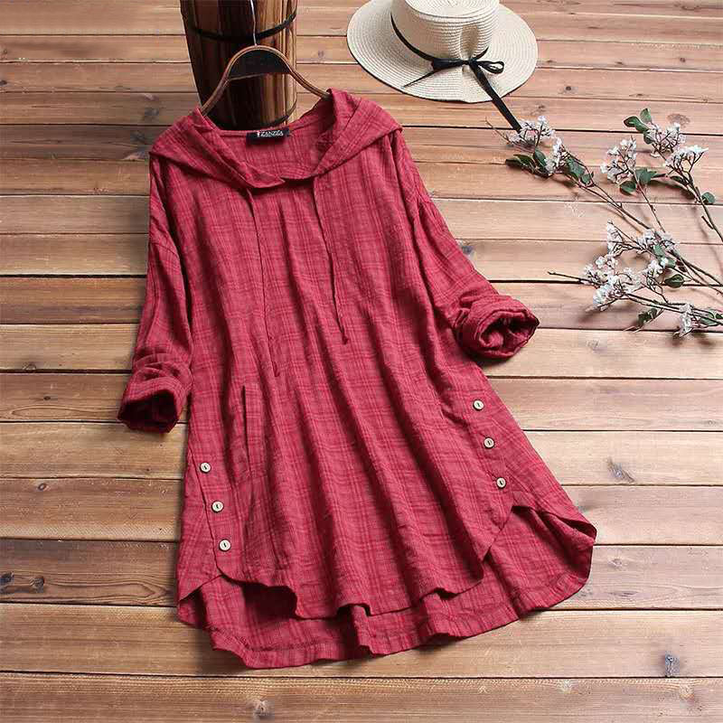 Levoire | Ternet Blouse Avec Capuche - Style Quotidien Convivial Vin rouge