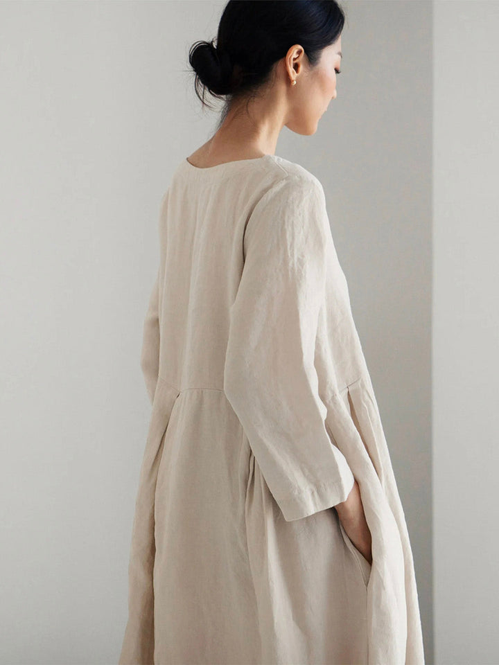 Levoire | Robe Ample En Lin Avec Poches Latérales