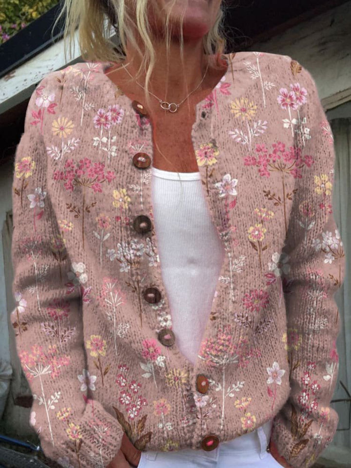 Levoire | Cardigan À Motif Floral FLEURS ROSES