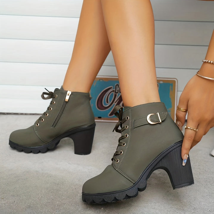 Levoire | Bottes à talons hauts armeen vert