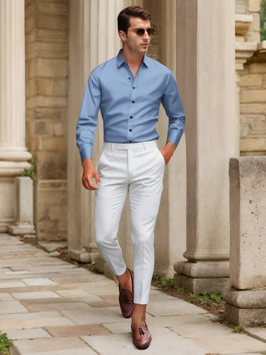 Levoire | Slimfit Stretch-Shirt Couleur Unie