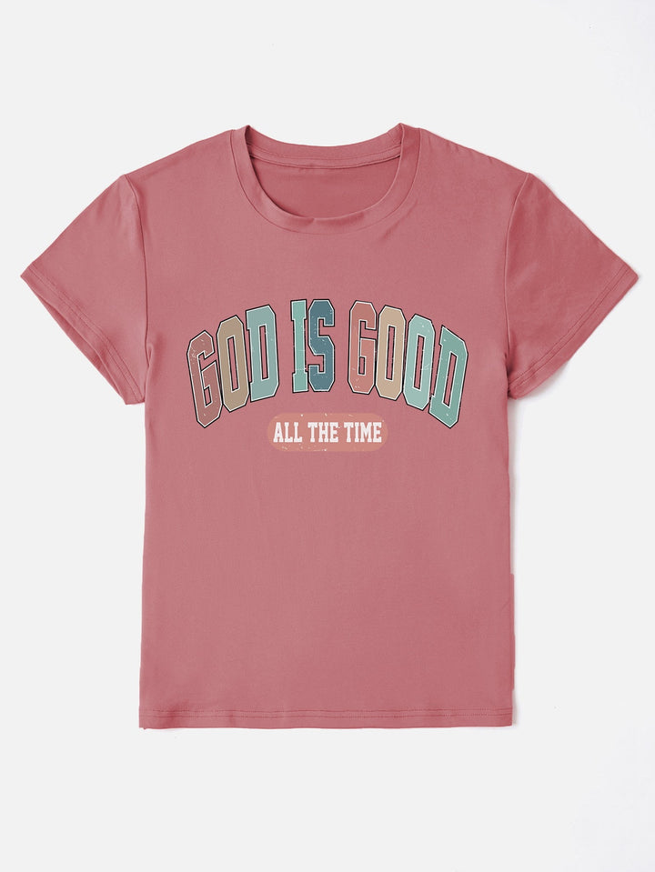 Levoire | GOTT EST SI TOUJOURS T-shirt à col rond Poussière Rose Clair