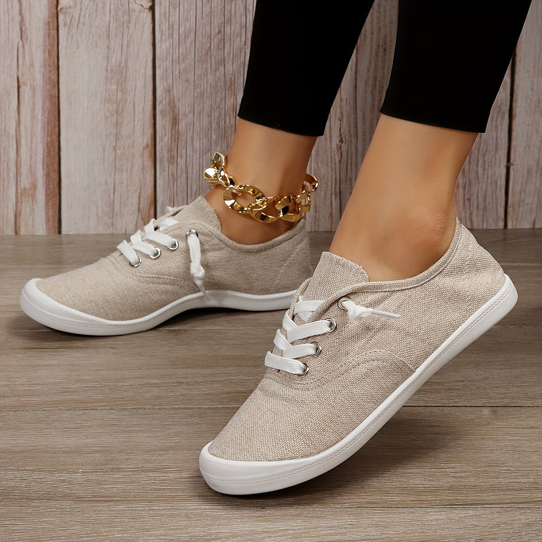 Levoire | Baskets Femme Unies Pour Usage Extérieur Couleur kaki