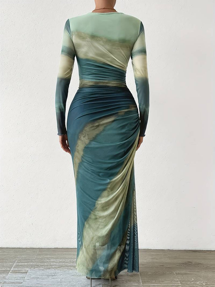 Levoire | Robe En Batik Ajustée Avec Encolure Ronde