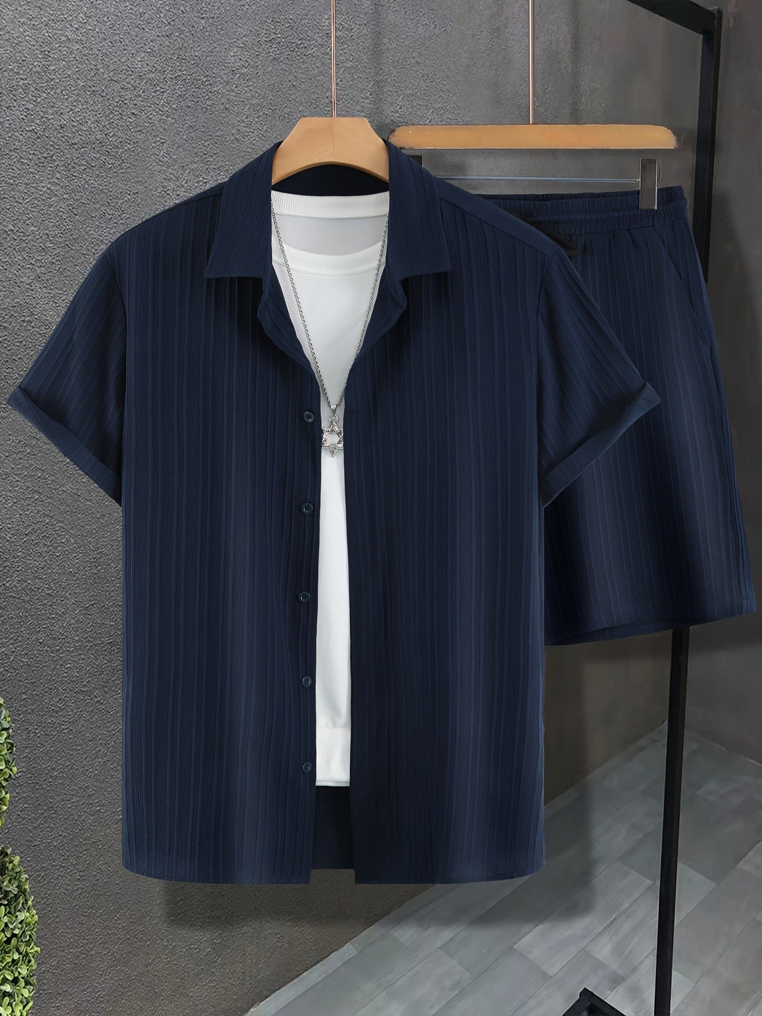 Levoire | Chemise À Manches Courtes Unie Pour Homme