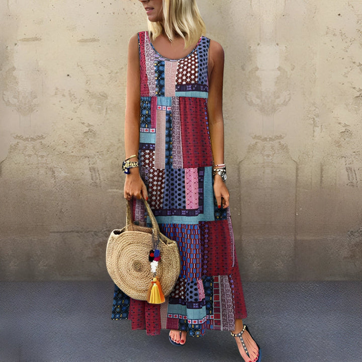 Levoire | Robe Sling Décontractée Avec Imprimé Ethnique Rot