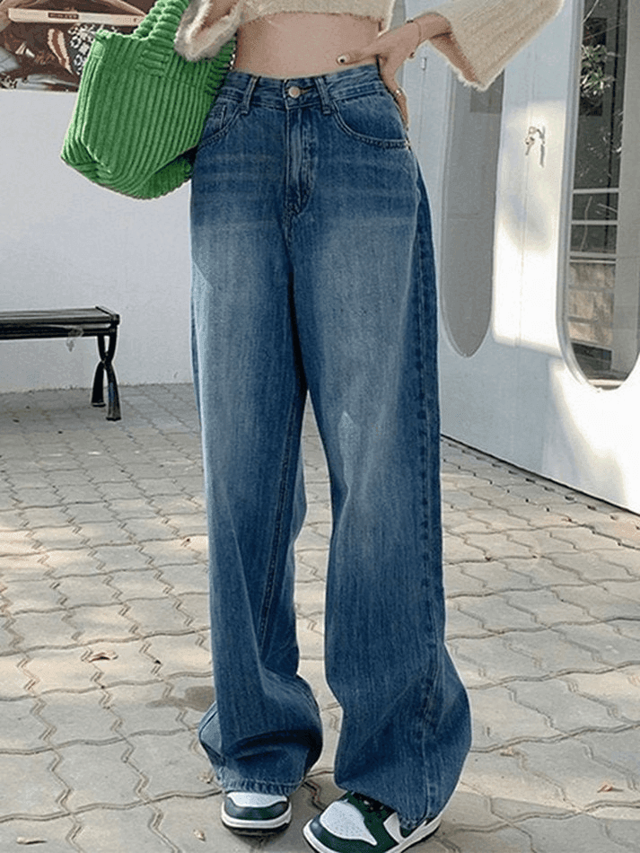 Levoire | Jeans Boyfriend Baggy En Denim Lavé
