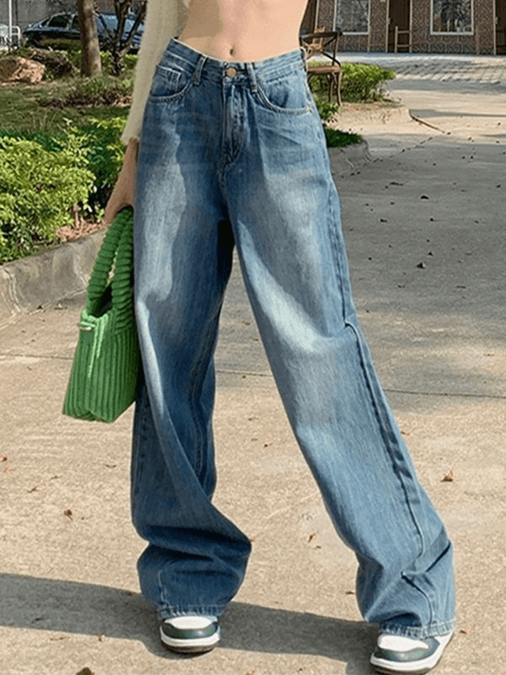 Levoire | Jeans Boyfriend Baggy En Denim Lavé