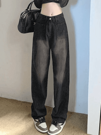 Levoire | Lavage Fané Vinyle Droit Cargo Jeans