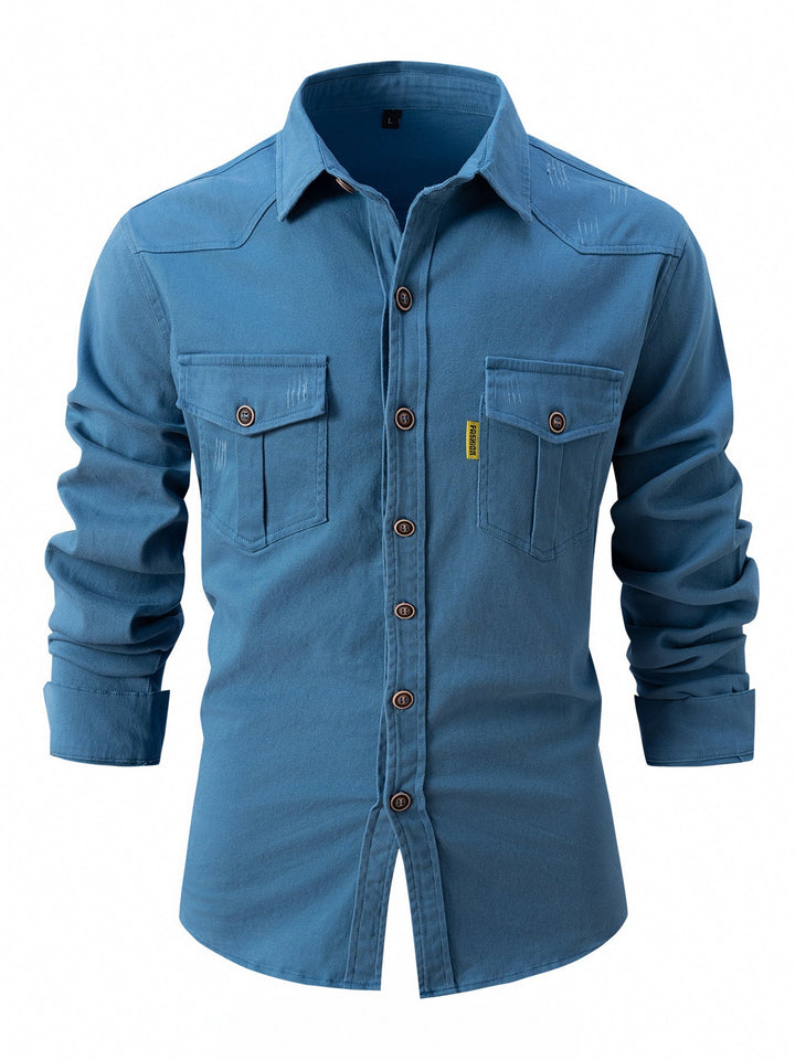 Levoire | Chemise Élégante Pour Hommes Denim Bleu