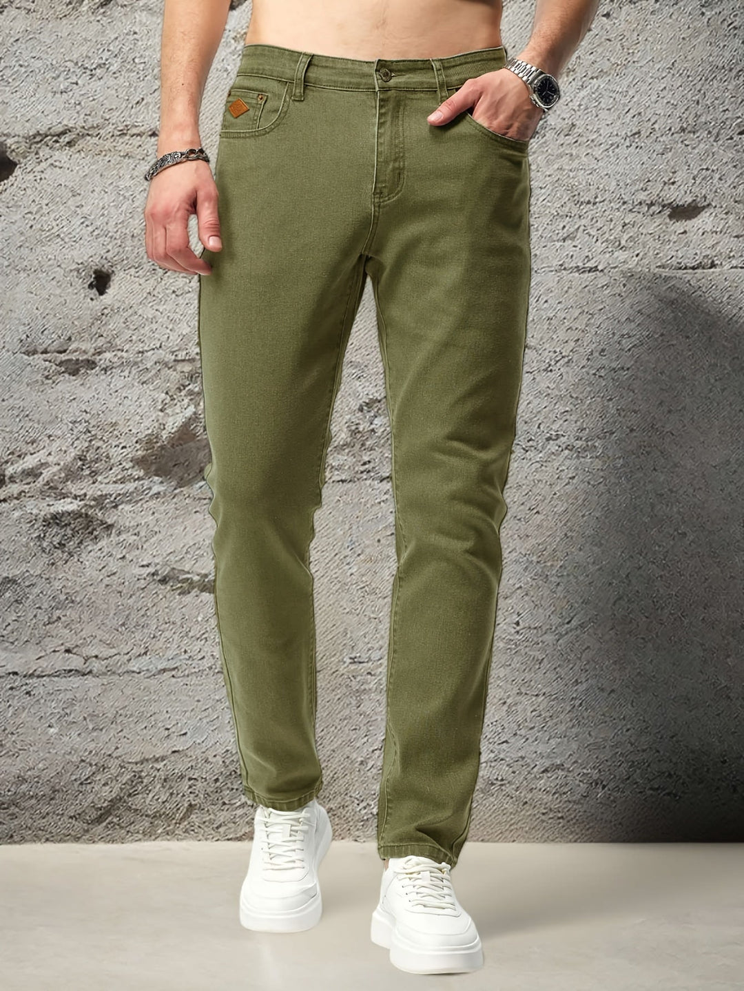 Levoire | Jeans Pour Hommes Simples À Coupe Droite