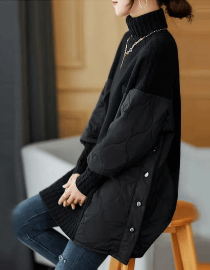 Levoire | Pull À Col Roulé Long À Manches Longues Chaud Et Ample