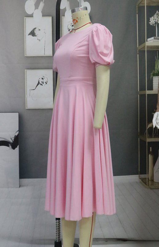 Levoire | Mode Couleur Unie Slim Fit Sexy Grande Robe Évasée