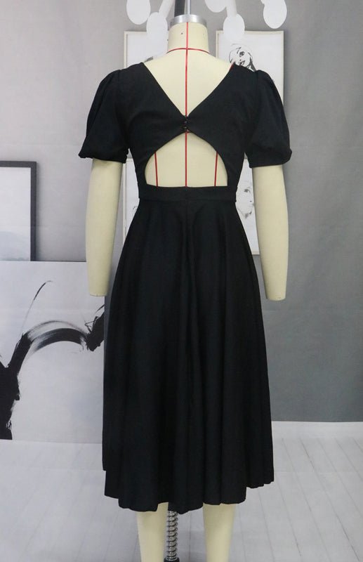 Levoire | Mode Couleur Unie Slim Fit Sexy Grande Robe Évasée