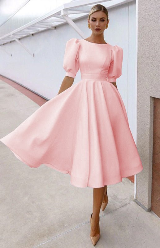 Levoire | Mode Couleur Unie Slim Fit Sexy Grande Robe Évasée