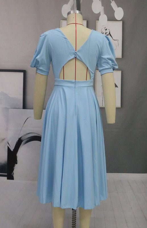 Levoire | Mode Couleur Unie Slim Fit Sexy Grande Robe Évasée