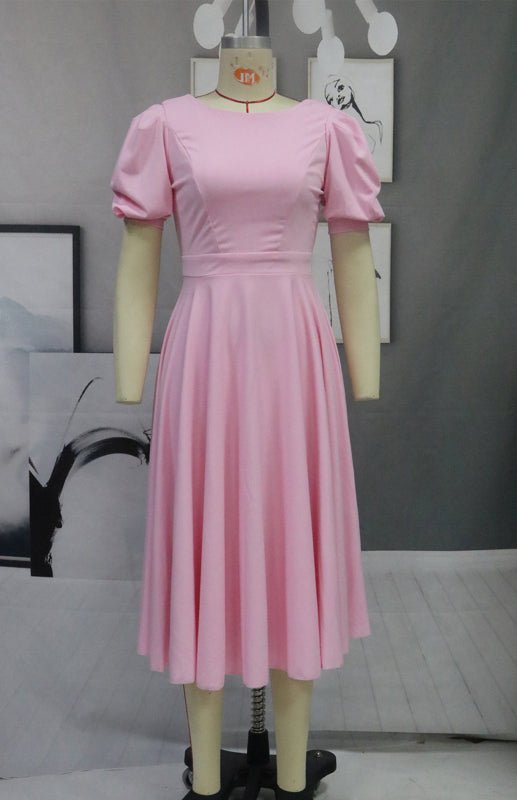 Levoire | Mode Couleur Unie Slim Fit Sexy Grande Robe Évasée
