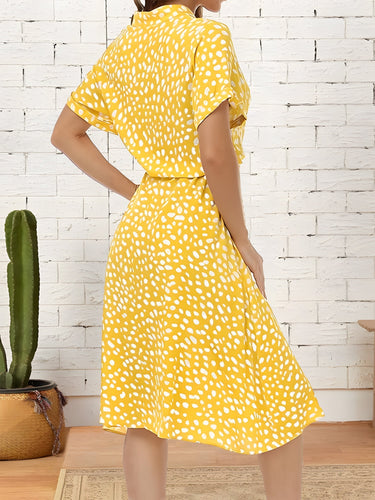 Levoire | Femme Robe Élégante À Cordon Imprimé