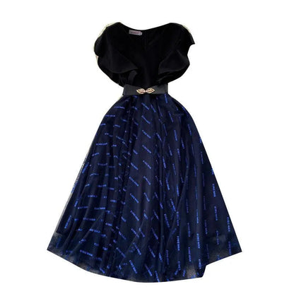 Levoire | Robe femme avec décolleté en V en couleur contrastante