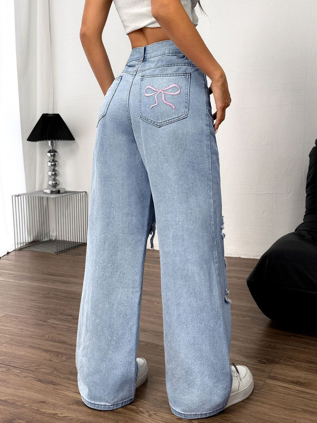 Levoire | Jeans À Largeur Déchirée Avec Poches